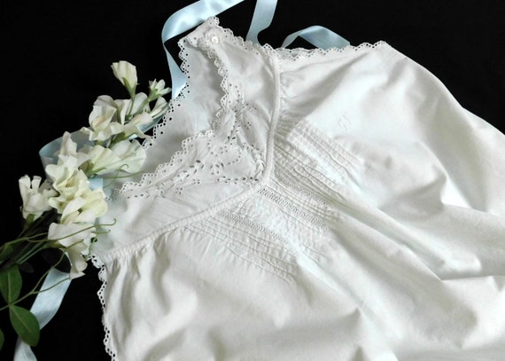 NEW PRICE French Vintage Chemise Nightgown Fine C… - image 1