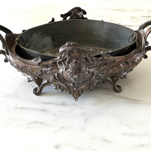 French Antique Metal Jardiniere Planter Belle Epoque image 2