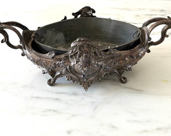 French Antique Metal Jardiniere (Planter) Belle Epoque