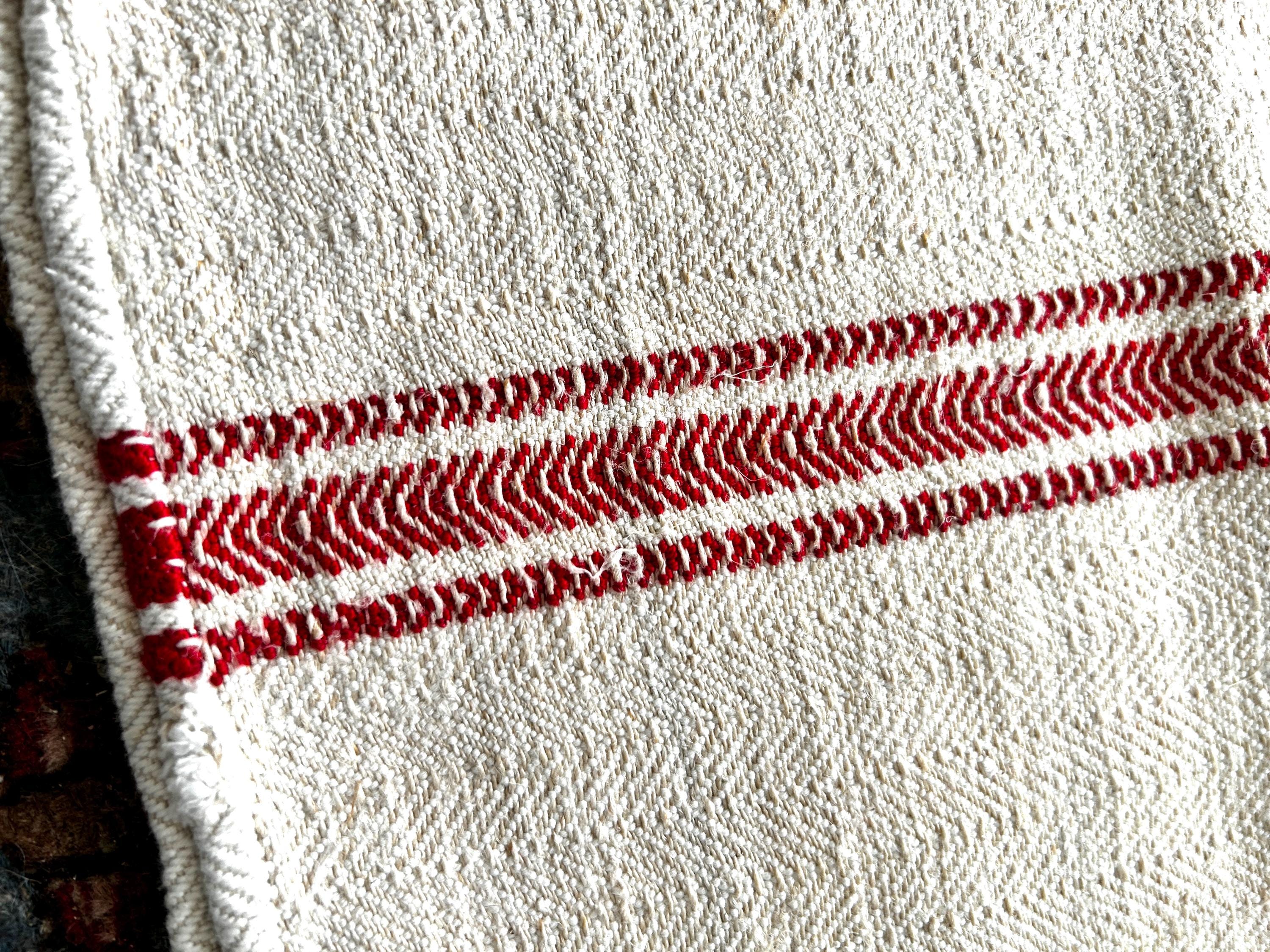 ヴィンテージリネングレインサック ストライプ柄のヘビーリネン 3種類