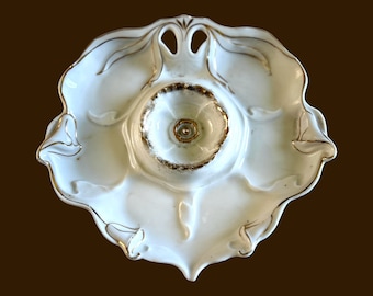 Antique  Porcelain Oyster Plate