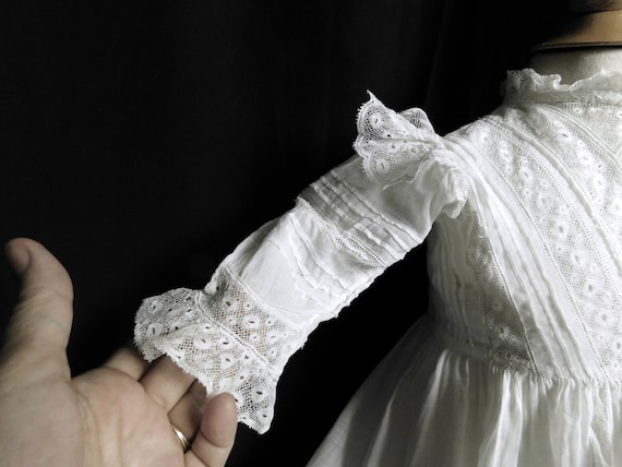 Victorian Christening Gown English with Ruffles a… - image 4