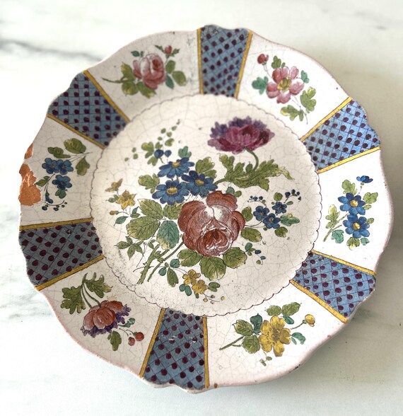 ヴーヴ・ペラン作 19世紀フランスアンティークプレートペア - Etsy 日本