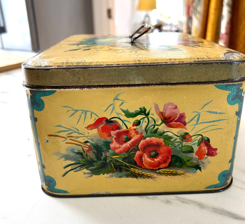 Large Vintage French Tin Chocolate Box image 6