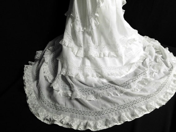 Victorian Christening Gown English with Ruffles a… - image 6