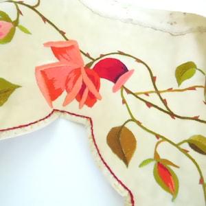 French Vintage Hand  Embroidered Border for Altar in Silk