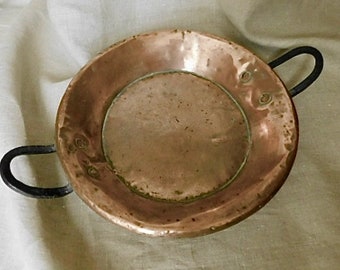 Solid Copper Antique French Pan