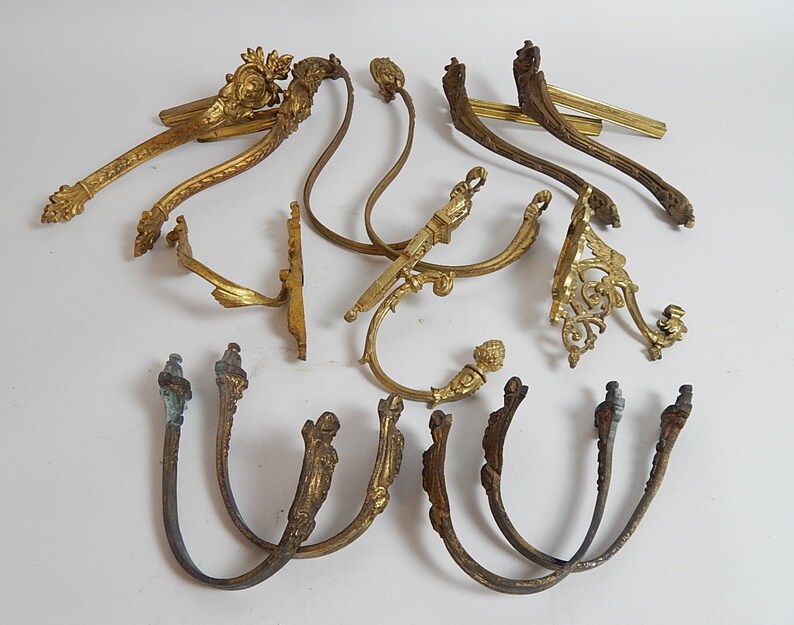 13 Vintage French Curtain Hold-Backs Very #39;Shabby#39; 13 Vintage French Curtain Hold-Backs Very #39;Shabby#39;