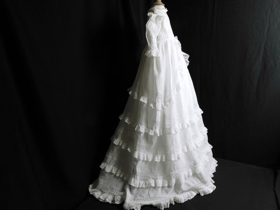 Victorian Christening Gown English with Ruffles a… - image 1