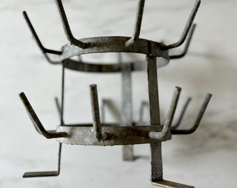 French Vintage Bottle Drying Rack, in French a "Herrison"...Small Size