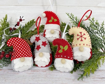 Felt gnome ornament, Scandinavian gnomes, felt gnome Christmas ornaments, gnome decoration, Christmas gnomes