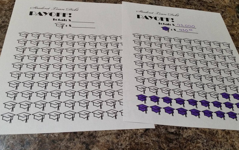 Student Loan Payoff Tracker Printable Student Loan Sink Pay Off The