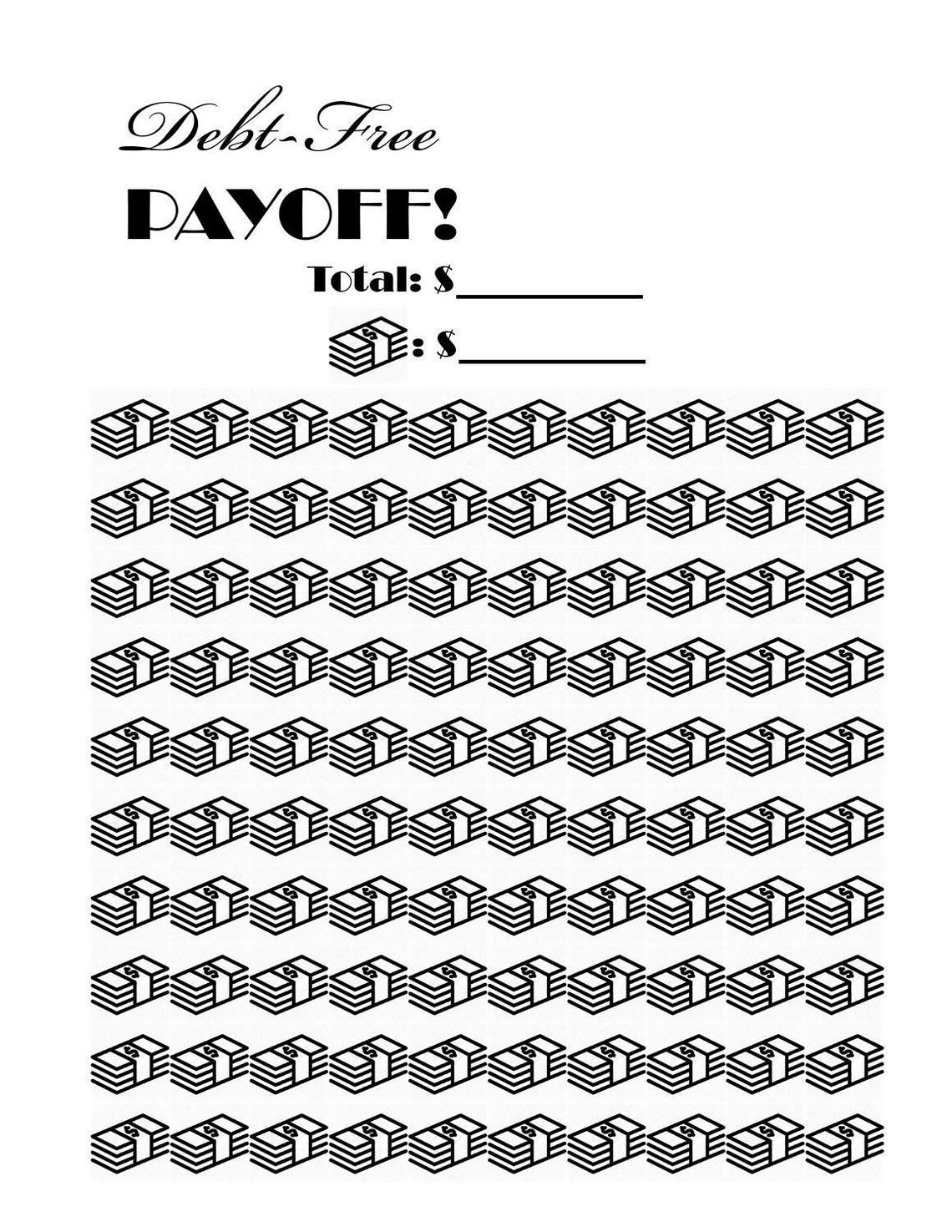 Debt Free Debt Tracker Printable PDF - Etsy