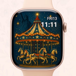 4th of July Apple Watch Wallpaper, Statue of Liberty, Patriotic, Independence day