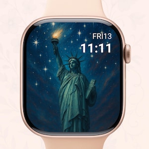 4th of July Apple Watch Wallpaper, Statue of Liberty, Patriotic, Independence day