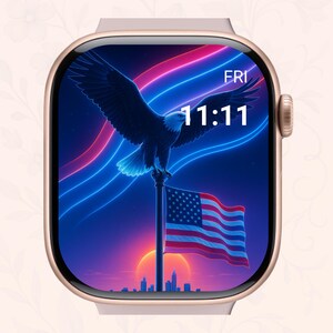 4th of July Apple Watch Wallpaper, Statue of Liberty, Patriotic, Independence day