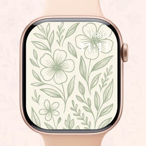 Sfondo floreale per Apple Watch con quadrante Sage Bloom