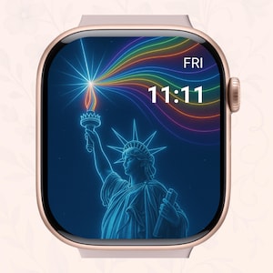 4th of July Apple Watch Wallpaper, Statue of Liberty, Patriotic, Independence day
