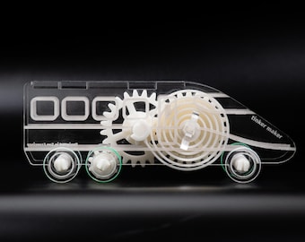 DIY Wind-Up Train Kit - Educational Mechanical Toy, Fun Science Crafts, STEM Kit