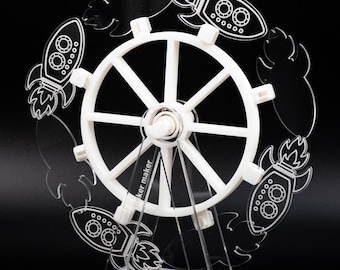 DIY Spaceship Ferris Wheel Kit - Desk Toy, Educational Mechanical Kit, STEM Learning