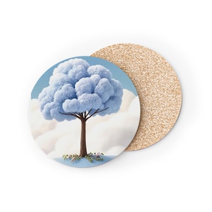 Whimsical Tree Coasters - Eco-Friendly Drink Coasters, Cute Home Decor, Gift for Nature Lovers, Winter Decor, Living Room Accessories