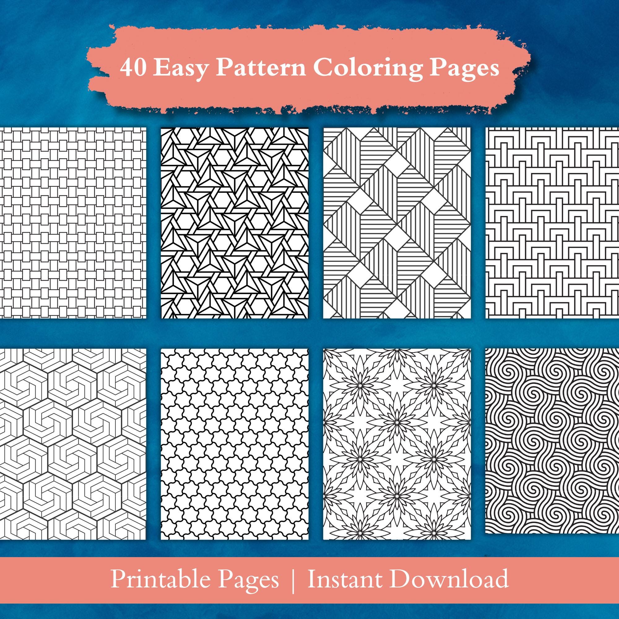 Geometric Pattern Coloring Pages: Relaxing Abstract Designs (PDF ...