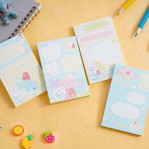 Cute Sticky Notes with 50 Sheets, Personalized Sticky Notes, Office Stationery Supplies, Girly Notepad, Trendy Sticky Notes, kawaii stickers