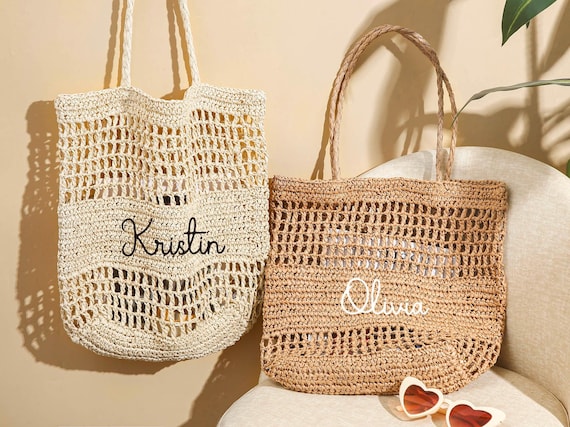 Custom Beach Bag, Bridesmaid Tote Bags, Bachelorette Party Favor, Travel Gift Bag