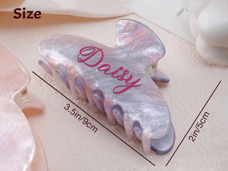 Custom Name Hair Claw, Personalized Bridesmaid Gifts, Hair Claws for ...