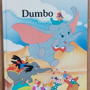 Vintage 1996 Walt Disney&#39;s Dumbo Hardcover Children&#39;s Book - Happy Time Books Series