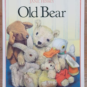 Rare Vintage 1988 Old Bear Book - First Edition 1988 by Jane Hissey - Classic Children&#39;s Story with Toy Animal Illustrations