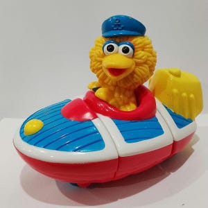 Vintage 1990s Tyco Sesame Street Big Bird Boat - Vintage Tyco PreSchool Sesame Street -Jim Hensen