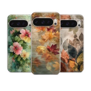 Forest Leaves Art Phone Case Watercolor Cover for Pixel 10 Pro XL, 8 7, 6A Samsung S25 Edge, S24 FE, A56, A15, A16, iPhone 17 Pro Max 15 14