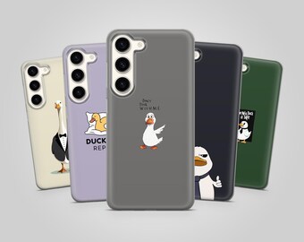 Chill Duck with Sunglasses Phone Case: Minimal Art TPU Cover
