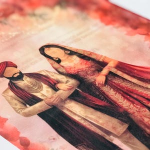 Moslem Indian Englisch Sikh Hindu Nikkah Walima Mehndi Sangeet Hochzeitseinladungen Karten | Personalisierte Handmade NEUES DESIGN