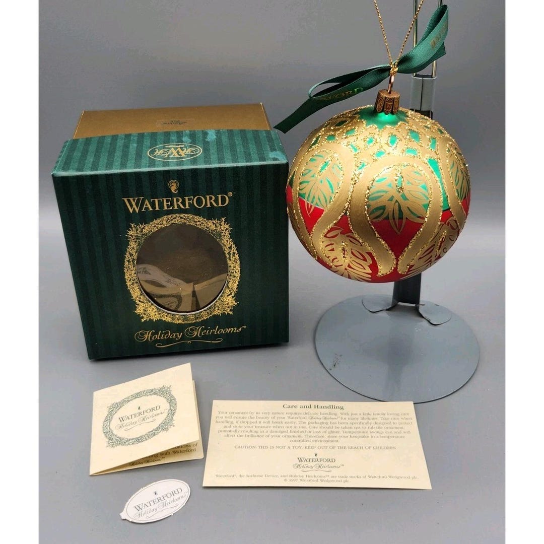 VTG 1997 Waterford Holiday Heirlooms Nostalgic Collection Peacock ...