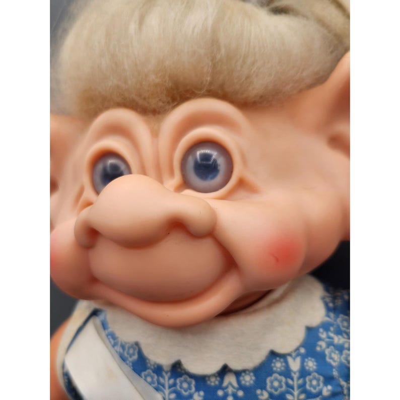 RARE Vtg 1960s Scandia House SAWDUST Girl Troll Doll 10" Blonde Ideal Tag image 3