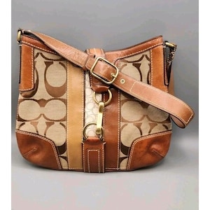 Vintage Coach Signature C Brown Shoulder Bag - Etsy