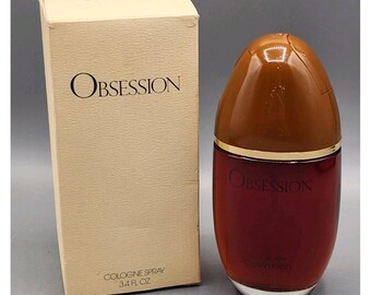 Vtg 80s Calvin Klein OBSESSION Cologne Spray 3.4oz 10022 Original Formula RARE