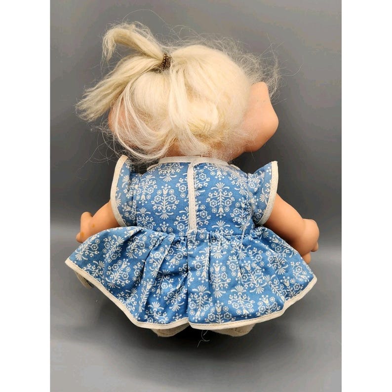 RARE Vtg 1960s Scandia House SAWDUST Girl Troll Doll 10" Blonde Ideal Tag image 2