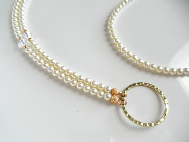 Essential Cream Pearl Eyeglass Lanyard Necklace Bead Glasses Etsy