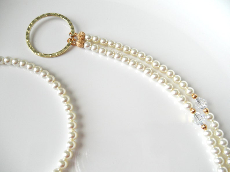 Essential Cream Pearl Eyeglass Lanyard Necklace Bead Glasses Etsy