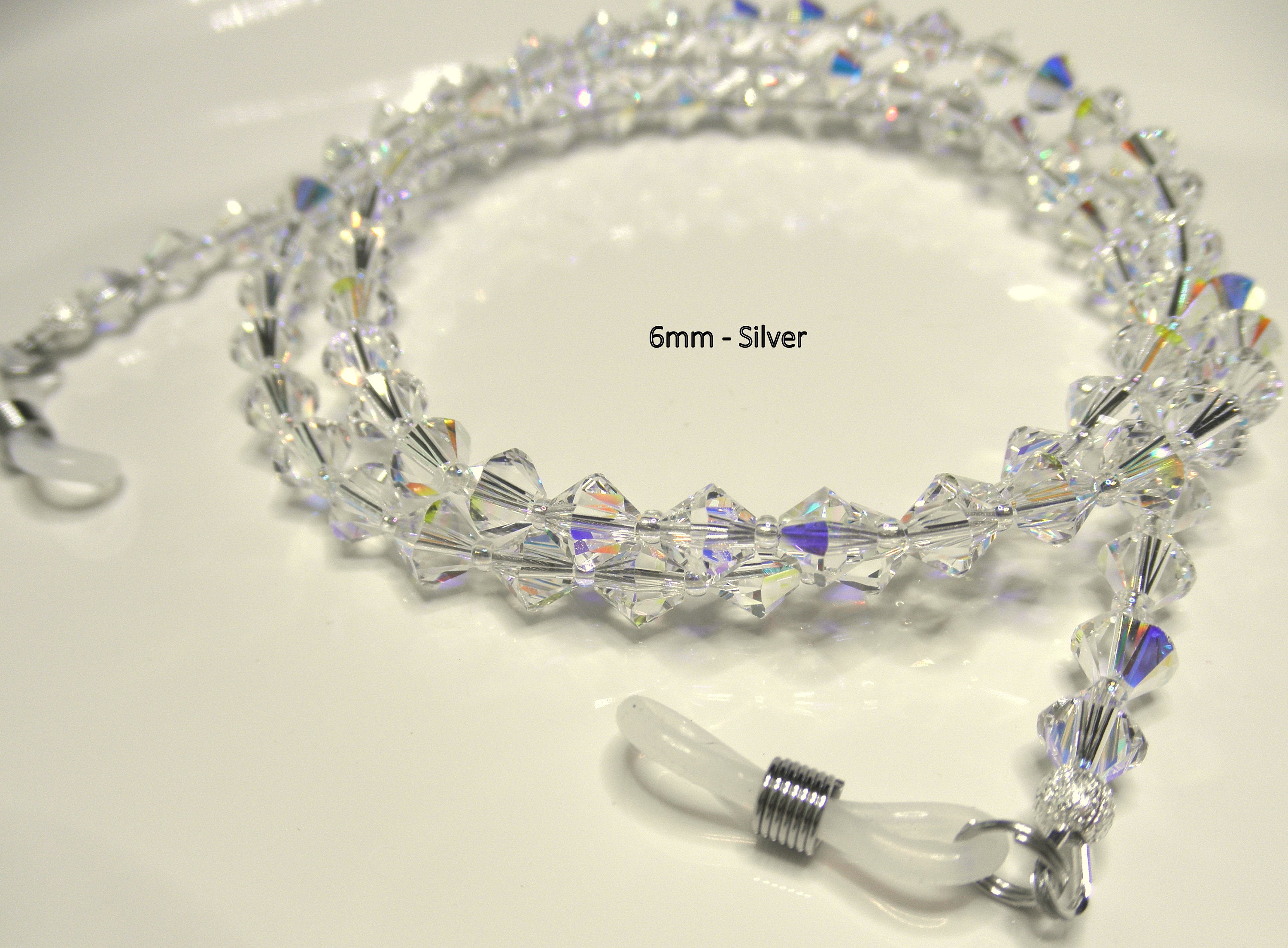 GLAMOROUS! Swarovski Crystal Ab Eyeglass Chain, FREE SHIP, 2 Sizes, Sunglasses Chain Eyeglass Necklace Glasses Holder Mother Mom Gift