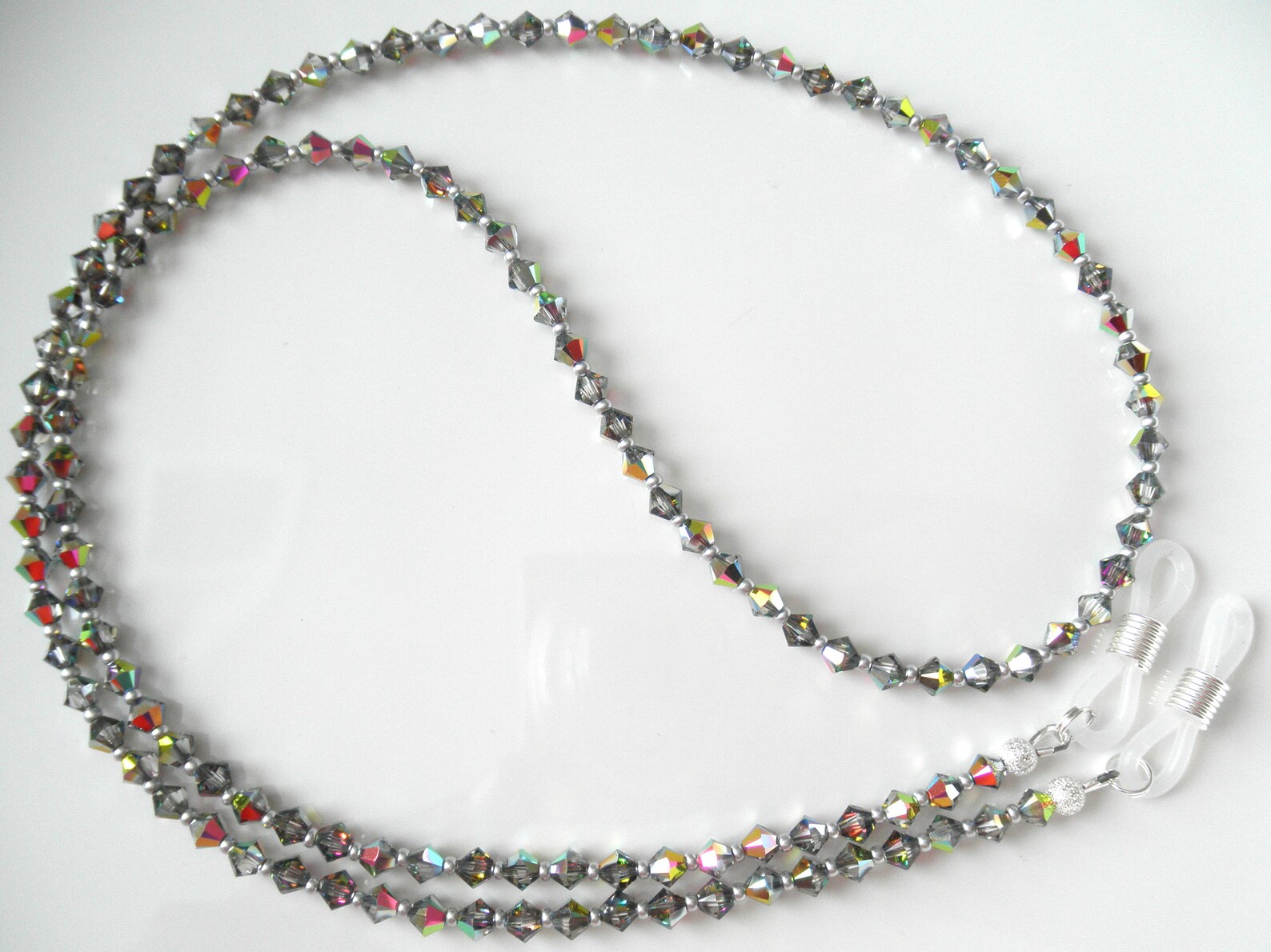 GLAMOROUS Crystal Eyeglass Chain in Vitrail Medium FREE SHIP Etsy