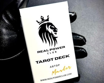 Mazzo di tarocchi Real Power Club Signature, mazzo di tarocchi da 78 carte, versione russa.