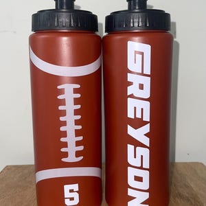 Personalized Football Sports Water Bottles, Sports Team Favor, Custom Water Bottle, Kids Personalized Water Bottle for Sports Team
