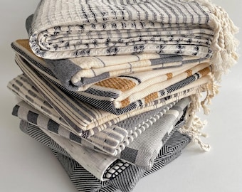 Turkish Beach-Bath Towels dry quickly and they're light thickness multi-functional Towels