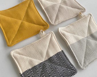 Kitchen Pot Holder, Multicolored Hot Pad, Two-Tone, Gift for Special Occasions