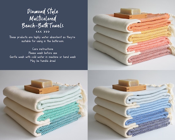 30 Colors / Thick / Diamond / Turkish Towels, Peshtemal, Pool Towels, Beach  Towel, Fouta Towel, Bridesmaid Gift. 