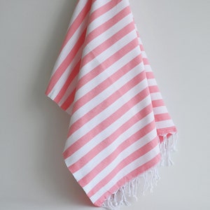 SALE | BathStyle / Basic / PINK / Turkish Beach Bath Towel / Wedding Gift, Spa, Swim, Pool Towels and Pareo